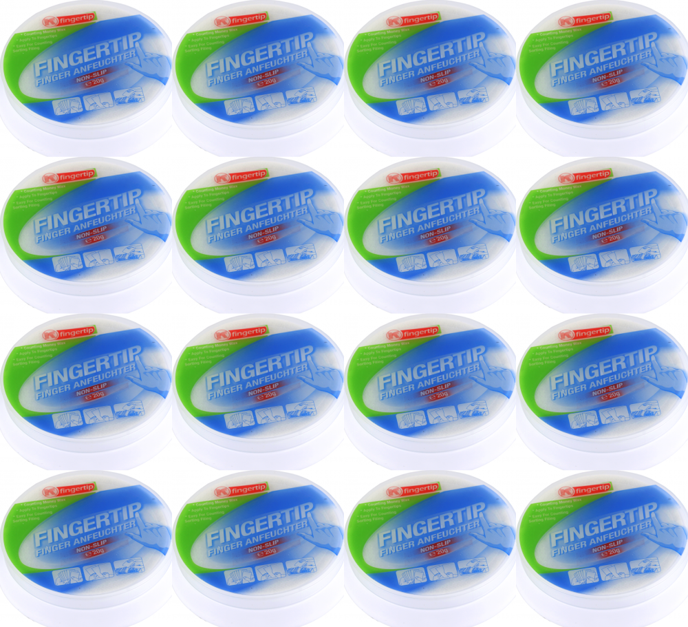 16x Nawilżacz do palców glicerynowy non-slip, 20g, biały