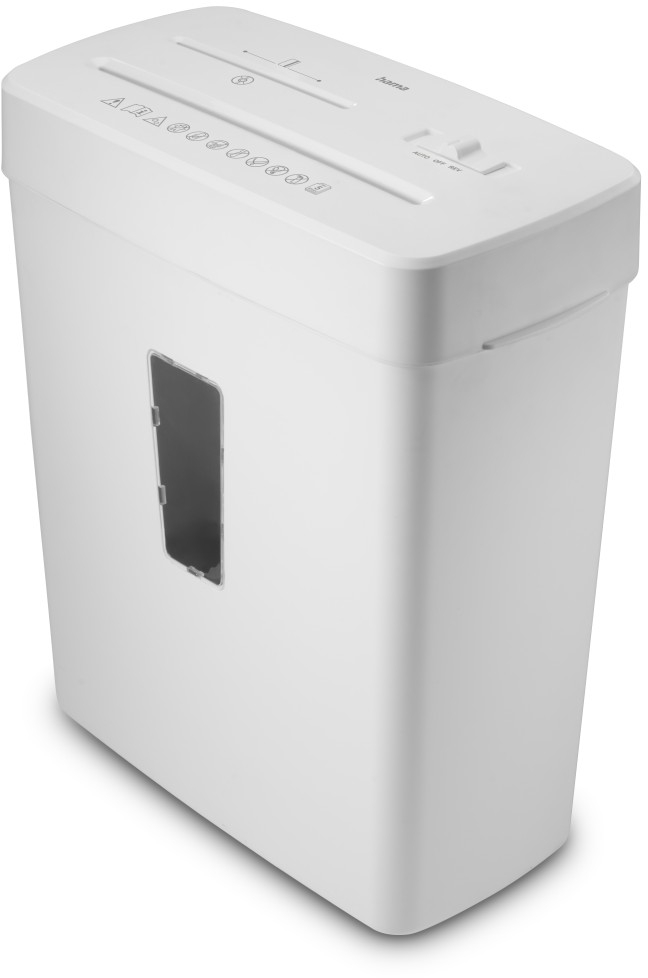 Niszczarka Hama Prime M50CD-W, mikrościnek 2x12mm, 6 kartek, P-5/T-2/E-2/-O1 DIN, biały