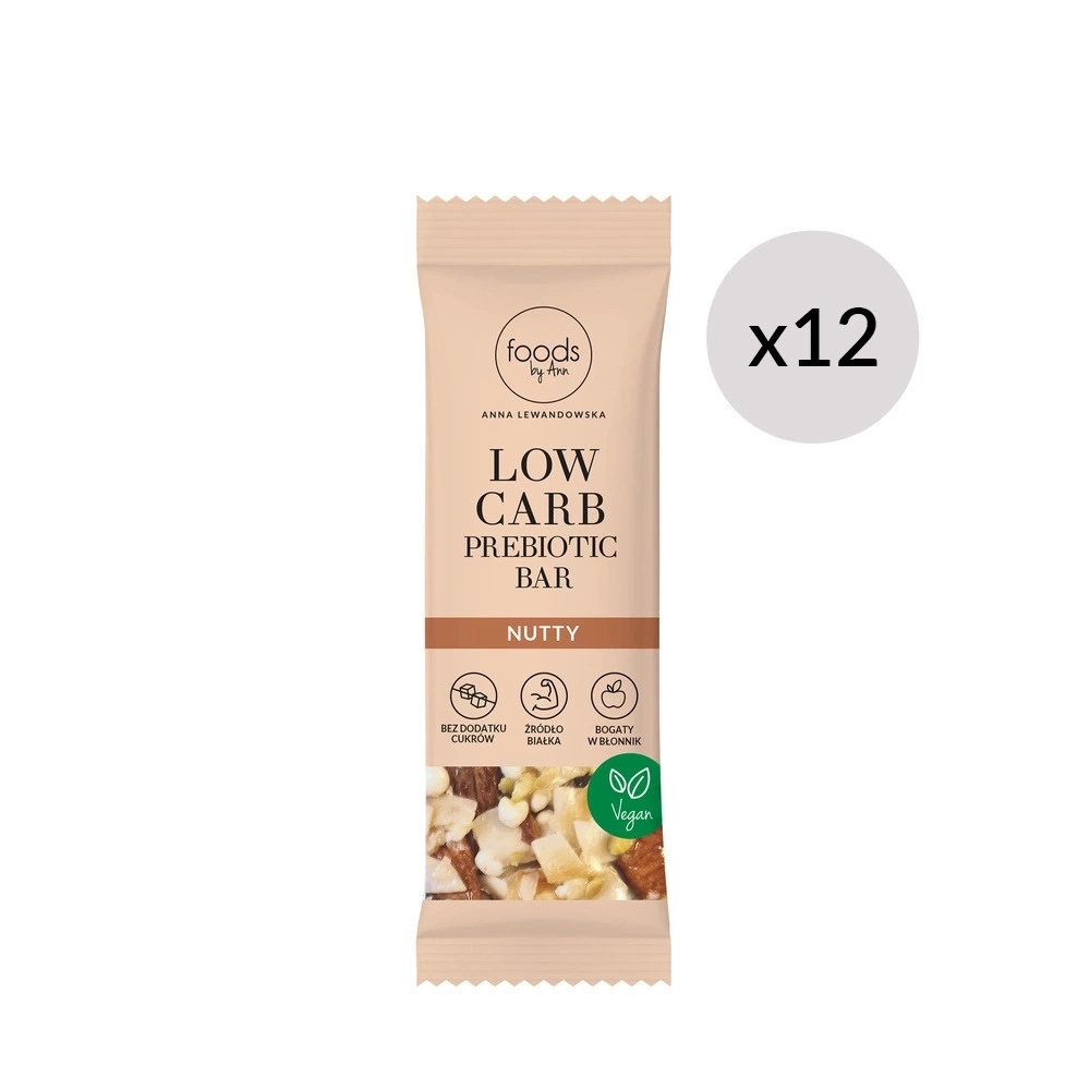 Low Carb Prebiotic Bar Nutty, 35 g x12