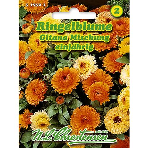1 szt, Körömvirág Gitana, színkeverék - Magok: Mod de ambalare: 1 db
