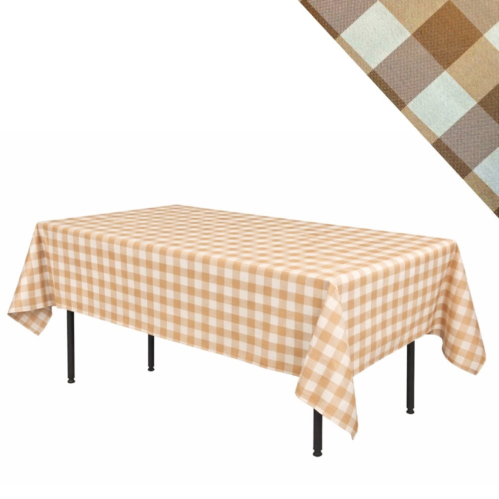 Obrus na stół "Krata Włoska" 240×160 cm biało-beżowy