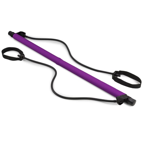 Kit de barre de pilates avec extenseurs Violet