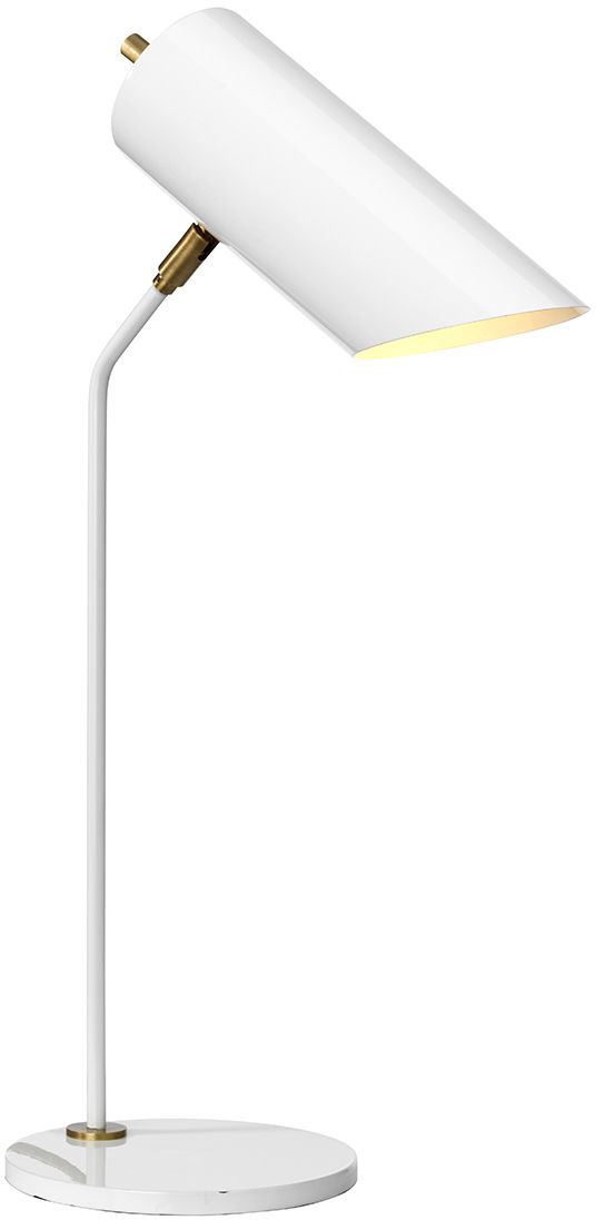Elstead Lighting Quinto lampa biurkowa 1x8 W biała-postarzany mosiądz QUINTO-TL-WAB