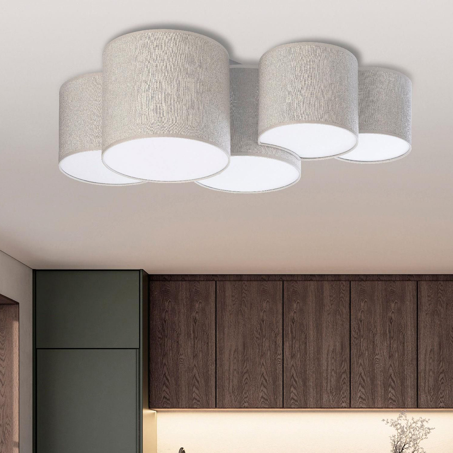 TK Lighting Mona plafon 5x15W beżowy 6593 - Wysyłka w 24h