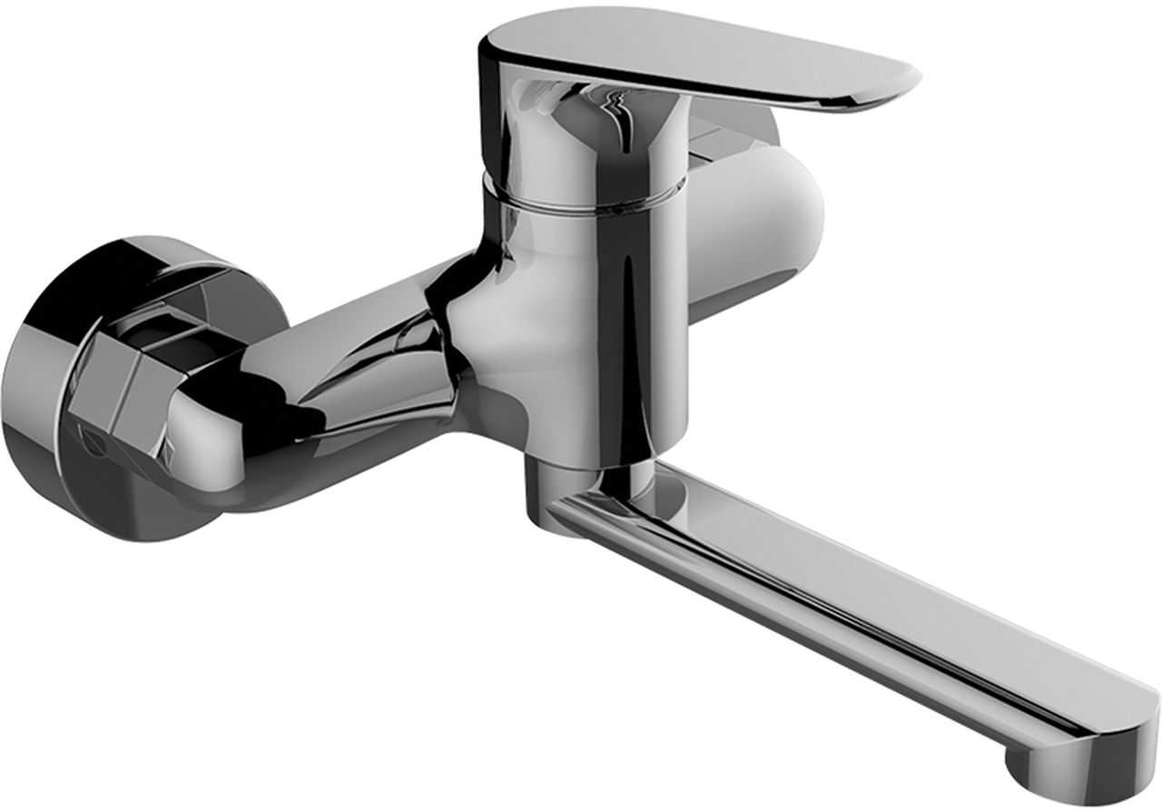 Laveo Rondo bateria umywalkowa ścienna chrom BLX050D - Wysyłka w 24h