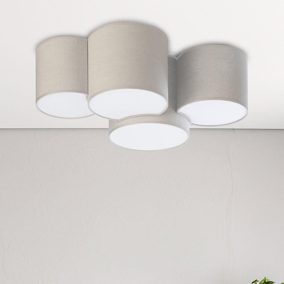 TK Lighting Mona plafon 4x15W beżowy 6592