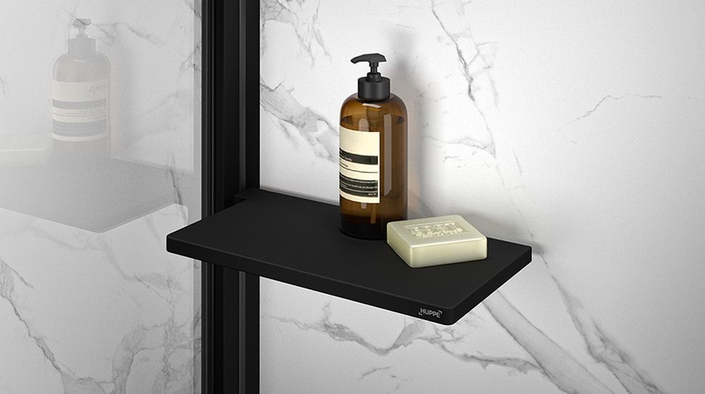 Hüppe Select+ Tablet półka pod prysznic black edition SL2101123