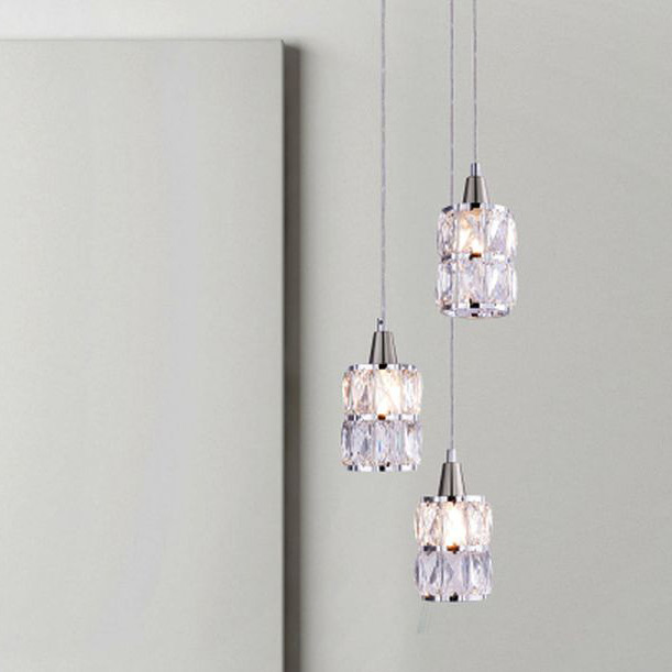Globo Lighting Wolli lampa wisząca 3x40W chrom/kryształ 15760-3
