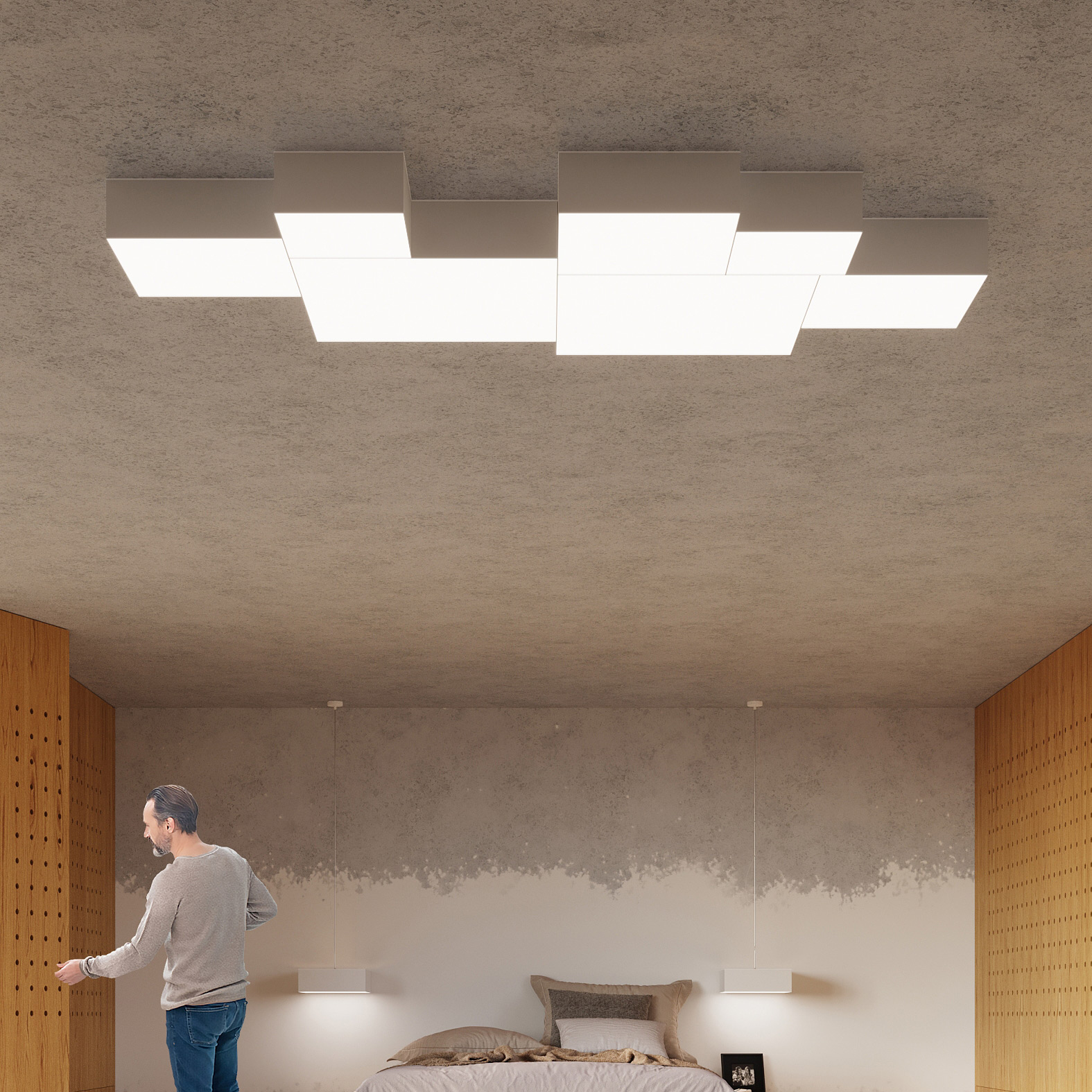 Sollux Lighting Horus plafon 2x60W biały SL.0138