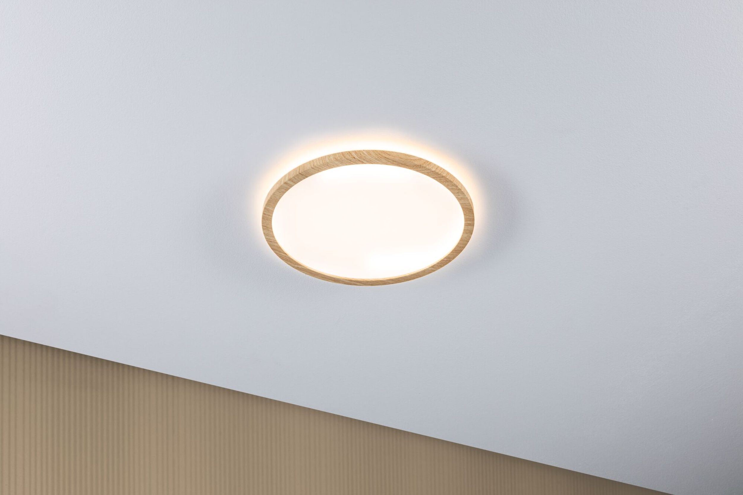 Paulmann Atria Wood Backlight plafon 1x22W LED biały/drewno 71029