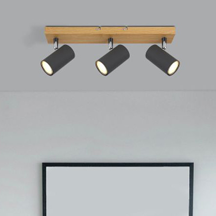 Globo Lighting Robby lampa podsufitowa 3x35W grafit/drewno 57911-3G