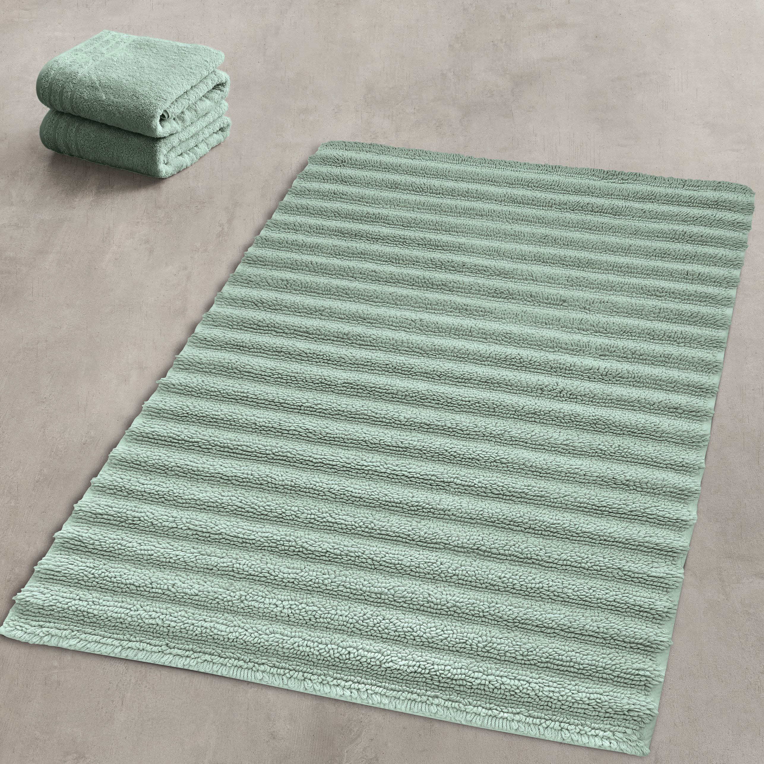 Kleine Wolke Yara Eco Care dywanik łazienkowy 100x60 cm bawełna zielony 9156685360 - Wysyłka w 24h