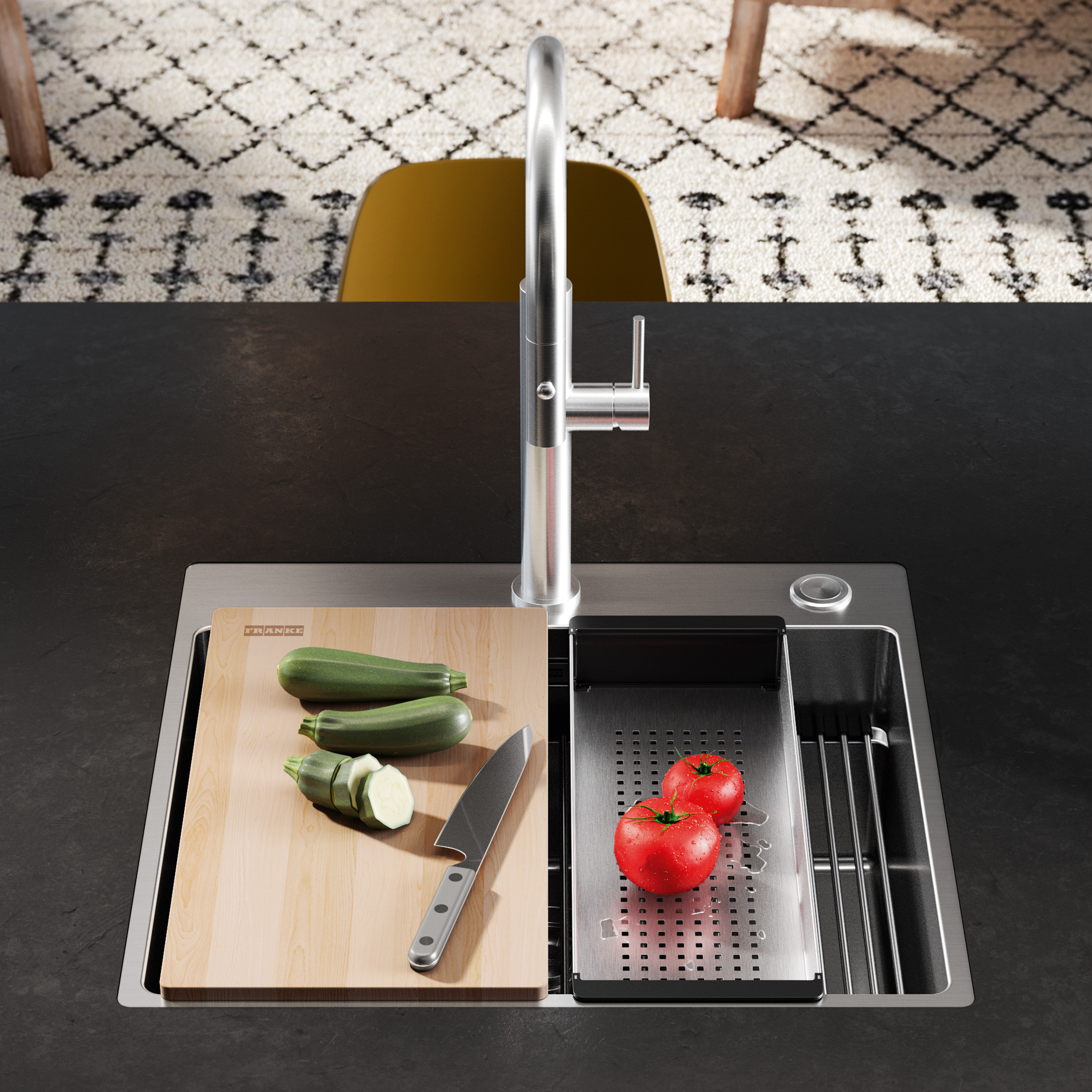 Franke Box Pro BXX PRO 210-50 TL zlewozmywak stalowy 53x51 cm stal szlachetna 127.0749.856
