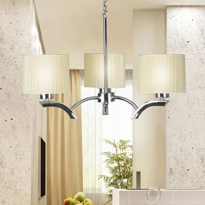 Candellux Draga lampa wisząca 3x60W kremowa/chrom 33-04208