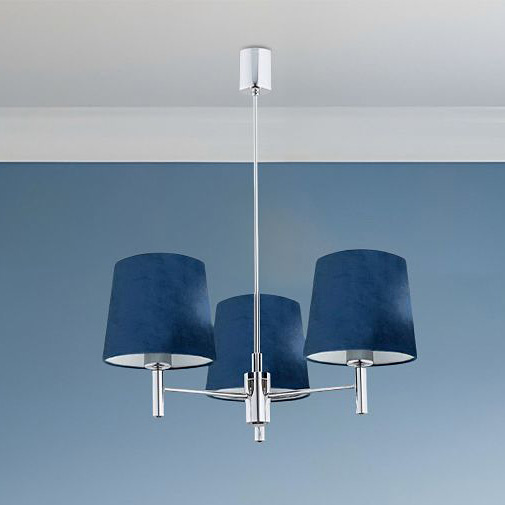 Argon Bolzano lampa wisząca 3x15 W chrom-granatowa 1381