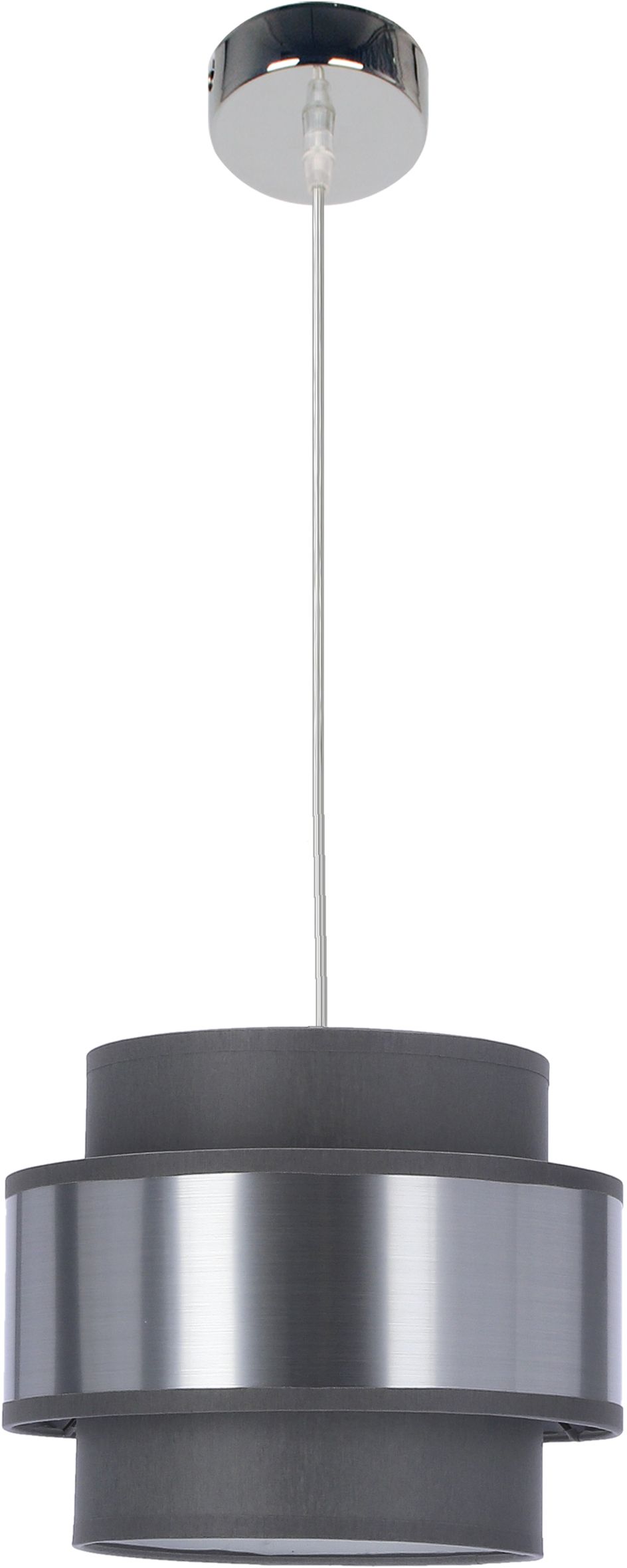 Candellux Hare lampa wisząca 1x60W chrom/szary/srebrny 31-18472
