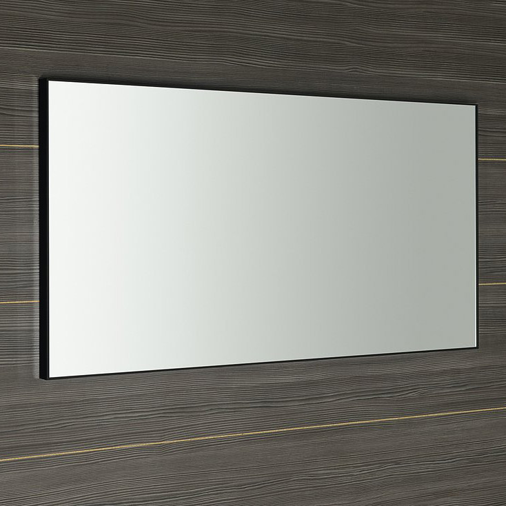 Sapho Arowana lustro 120x60 cm w ramie czarny mat AWB1260