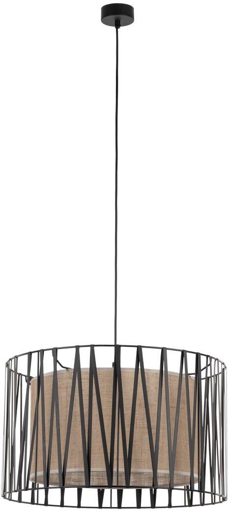 TK Lighting Harmony lampa wisząca 3x15W brązowy/czarny 4557