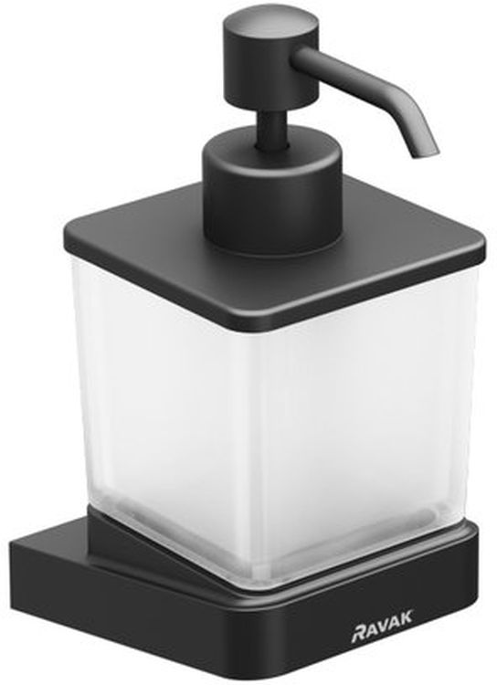 Ravak 10° dozownik do mydła 200 ml czarny-szklany X07P559