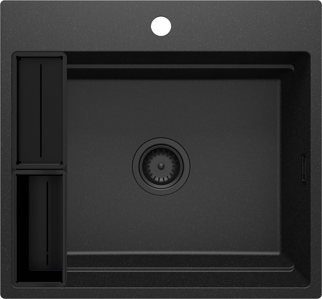 Deante Magnetic zlewozmywak granitowy 56x52 cm szary/grafitowy/onyx ZRM_G10A