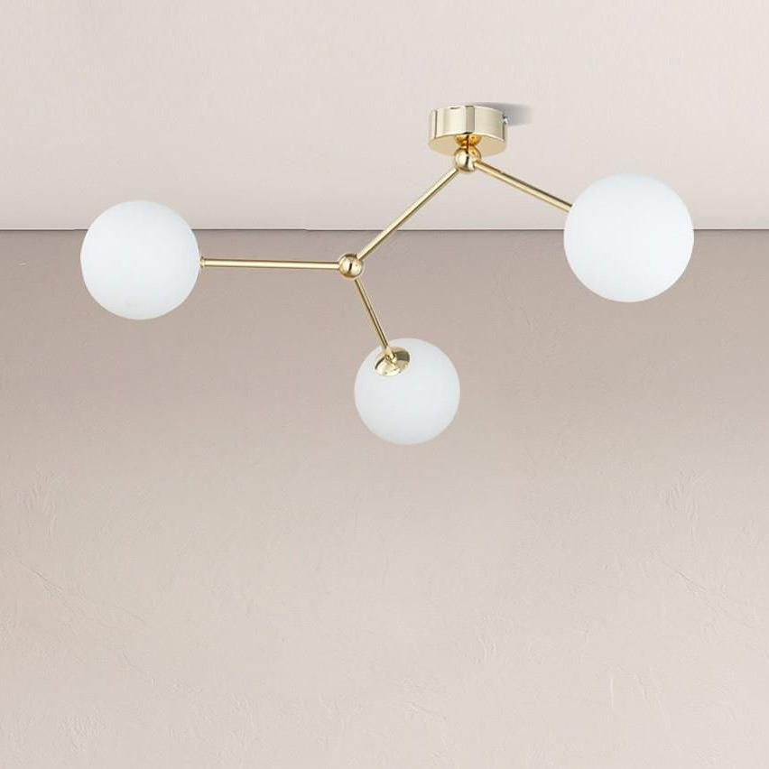 TK Lighting Fairy lampa podsufitowa 3x6W złota/biała 6471