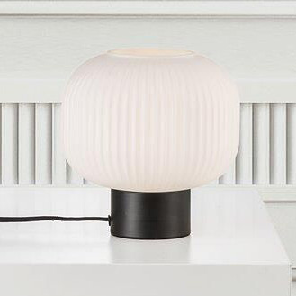 Nordlux Milford lampa stołowa 1x40 W biała-czarna-opal 48965001 - Wysyłka w 24h