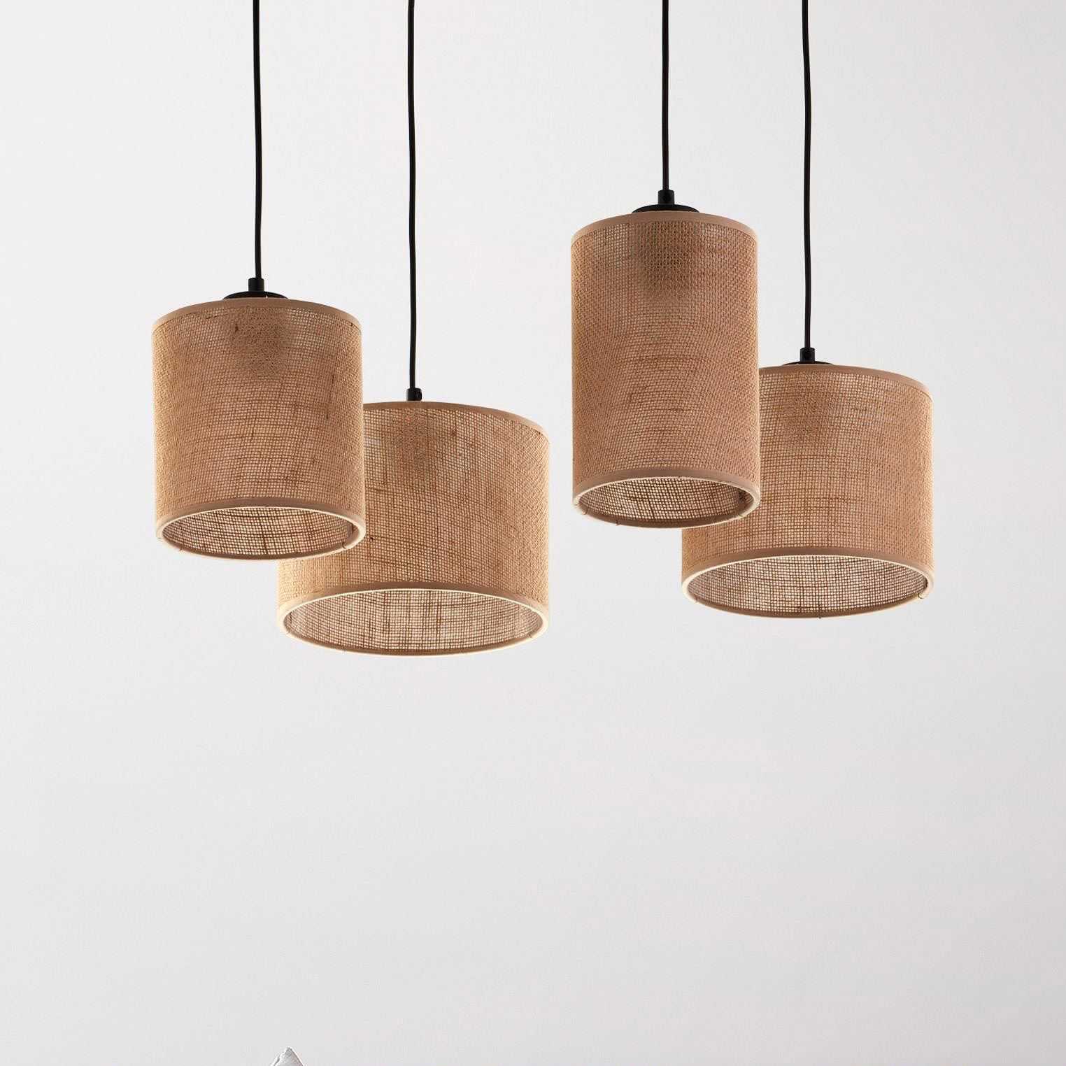 TK Lighting Juta lampa wisząca 4x15W brązowa 6585 - Wysyłka w 24h