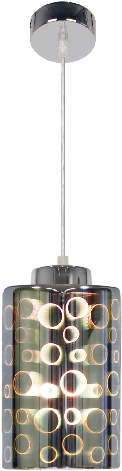 Candellux Nocturno lampa wisząca 1x40W mix kolorów/chrom 31-57686