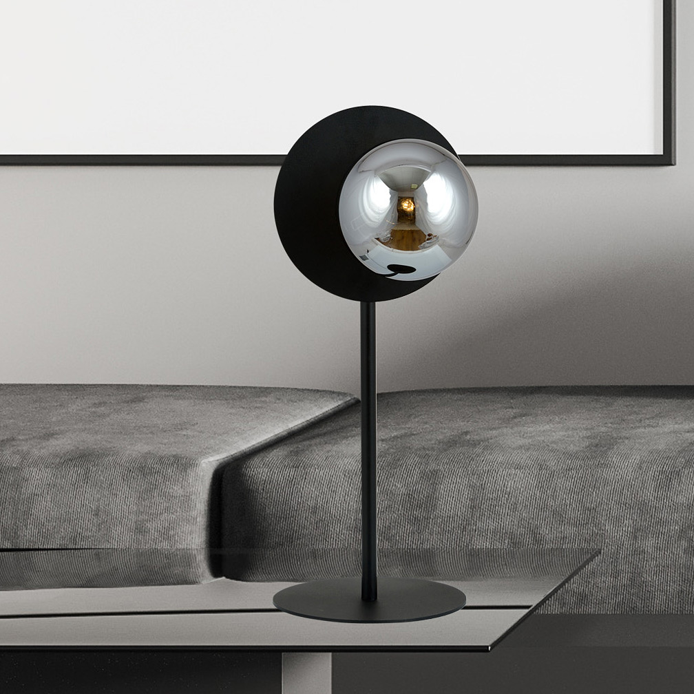 Emibig Oslo lampa stołowa 1x10 W czarna-grafitowa 1186/LN
