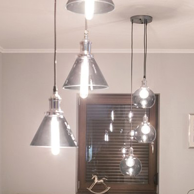 Altavola Design New York Loft lampa wisząca 1x60W chrom/przezroczysty LA034/P_chrom
