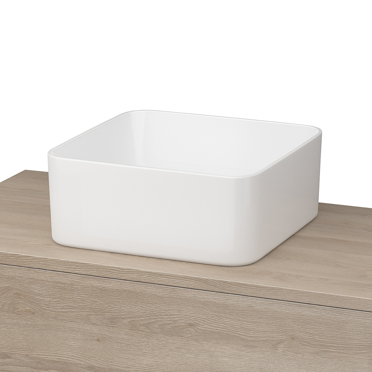Cersanit Crea umywalka 35 cm nablatowa kwadratowa biała EcoBox K114-007-ECO - Wysyłka w 24h