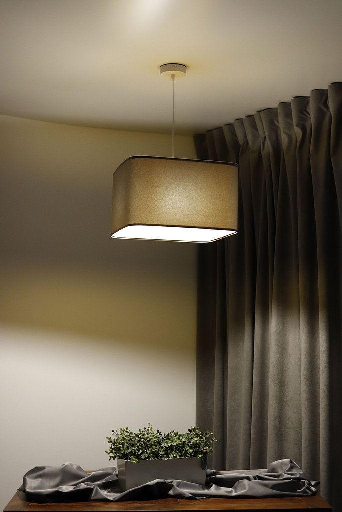 BPS Koncept Kwadro sue lampa wisząca 1x60 W złota-szara KW-105-40W20