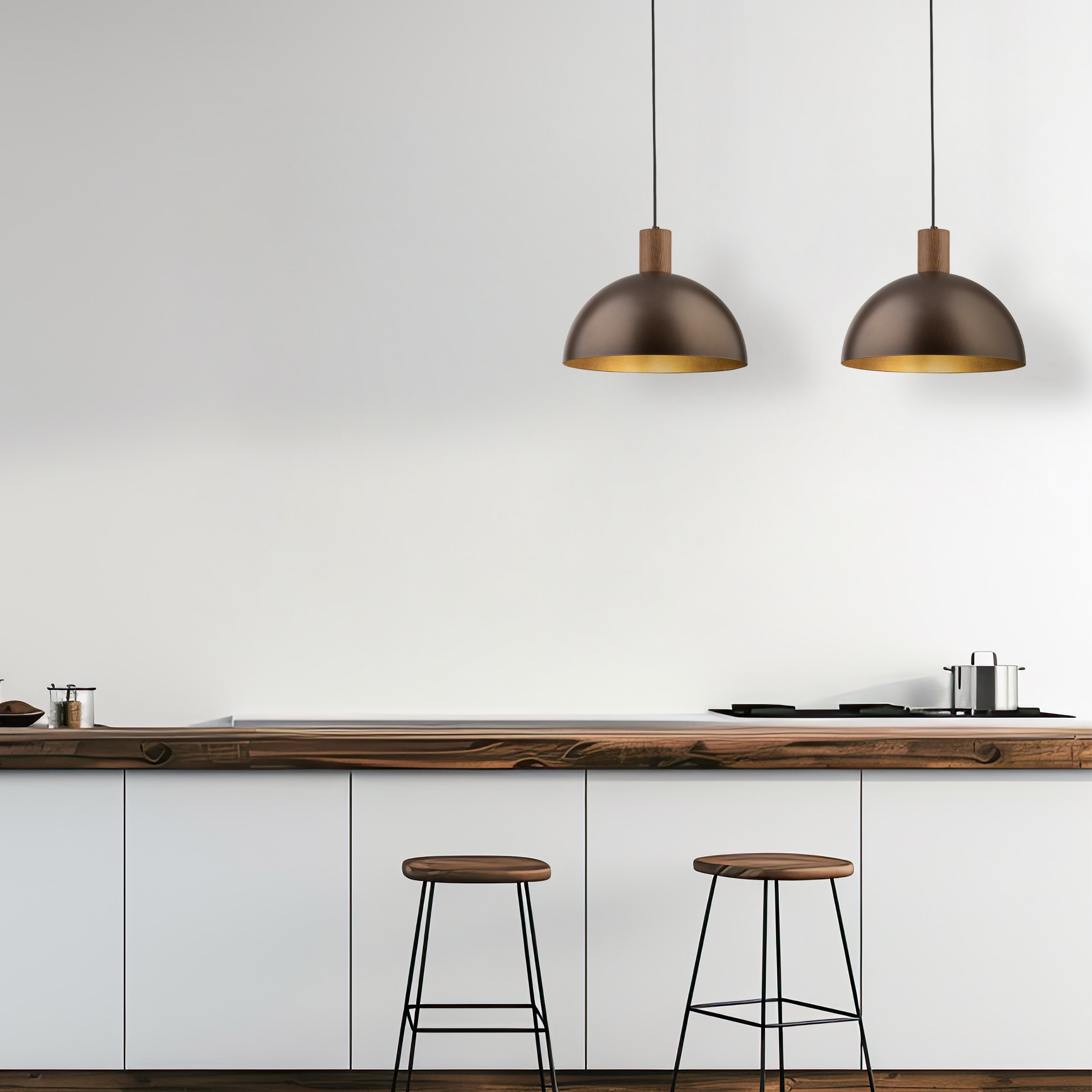 TK Lighting Oslo lampa wisząca 1x15 W brązowa 4508