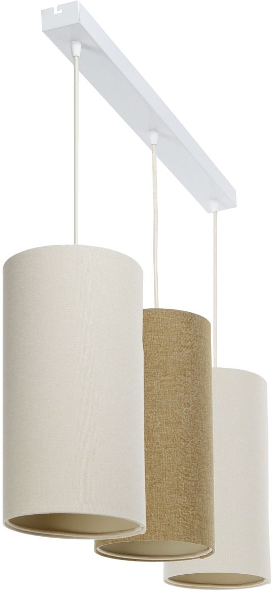 BPS Koncept Boho Ellegant Slim lampa wisząca 3x60W beżowa/kremowa 0T0-L3-009