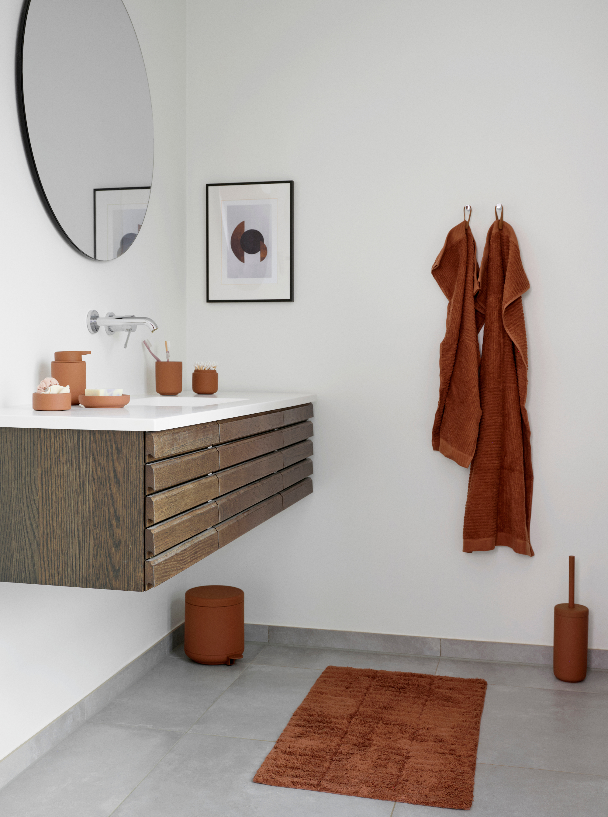 Zone Denmark Tiles dywanik łazienkowy 80x50 cm prostokątny 31569