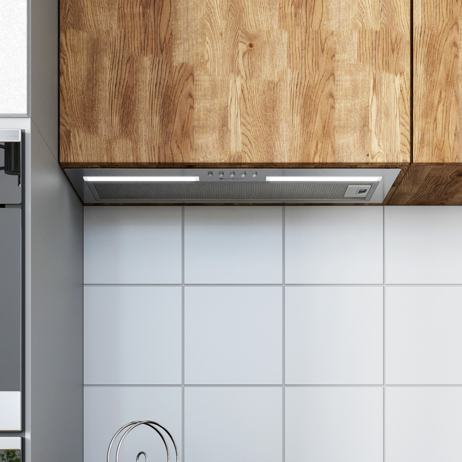 Globalo Design Hadario okap kuchenny 59,6 cm podszafkowy HADARIO_60_2_INOX