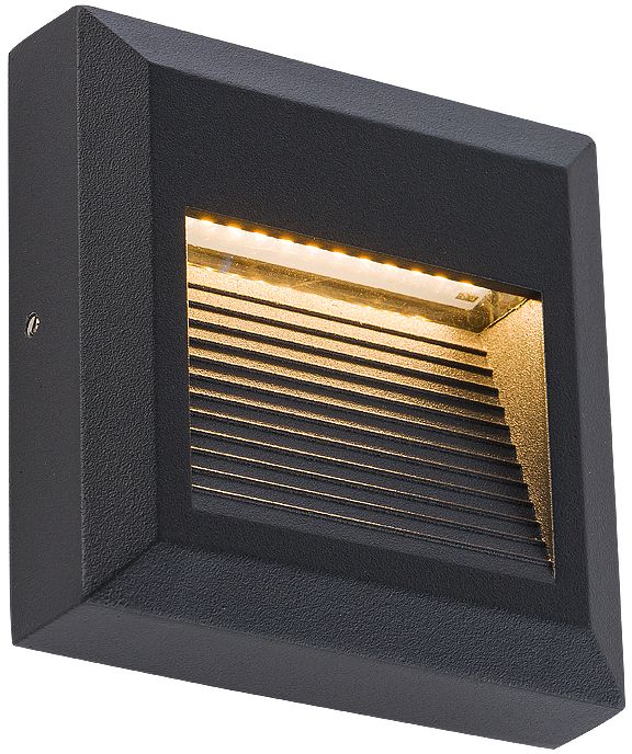 Nowodvorski Lighting Sidewalk Square Led kinkiet zewnętrzny 1x3 W czarny 8148
