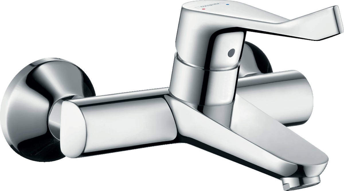 Hansgrohe Focus Care bateria umywalkowa ścienna z długim uchwytem EcoSmart chrom 31913000