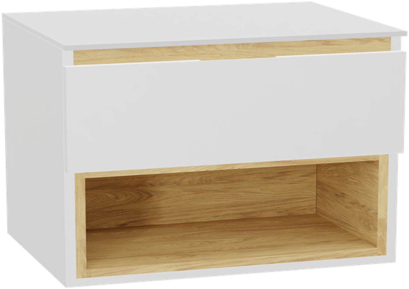 Excellent Tuto 2.0 blat naszafkowy 80x46.5 cm biały połysk MLEX.2111.800.WH
