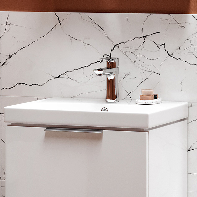 Cersanit City blat 125x45 cm biały S584-043