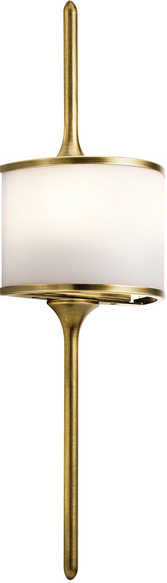 Elstead Lighting Mona kinkiet 2x3 W naturalny mosiądz KL-MONA-S-NBR
