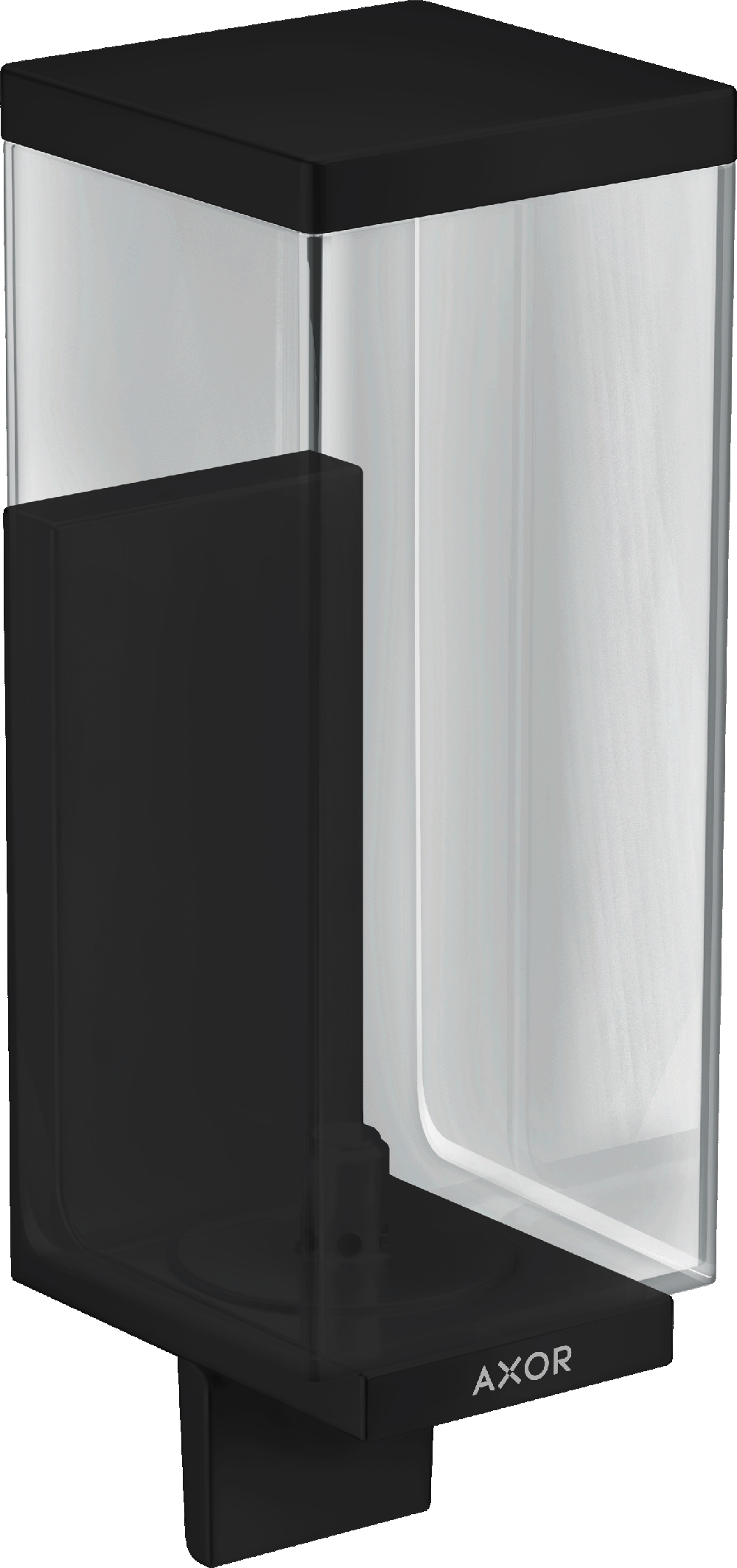 Axor Universal Rectangular dozownik mydła w płynie 600ml czarny mat 42610670