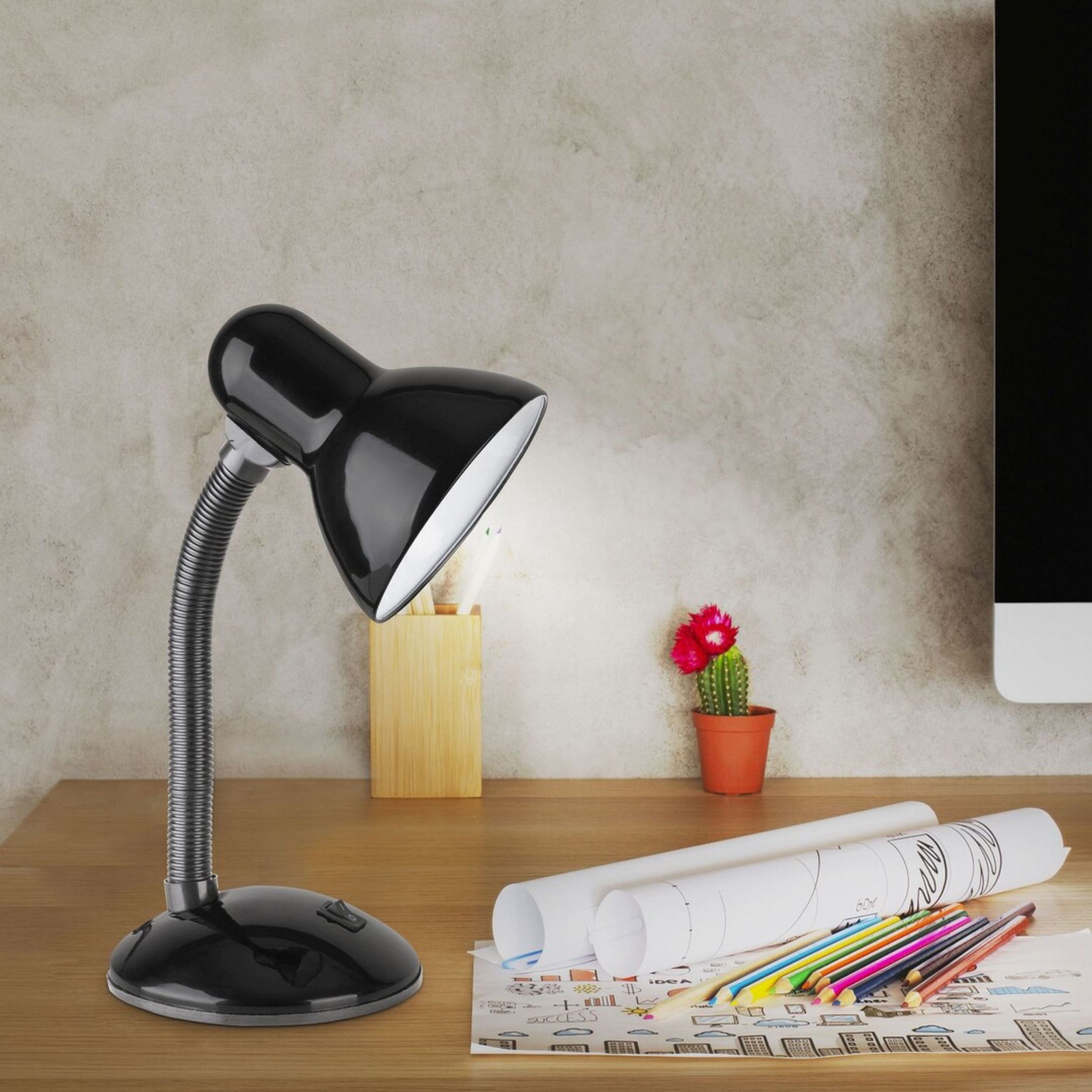 Rabalux Dylan lampa biurkowa 1x40W czarny 4169