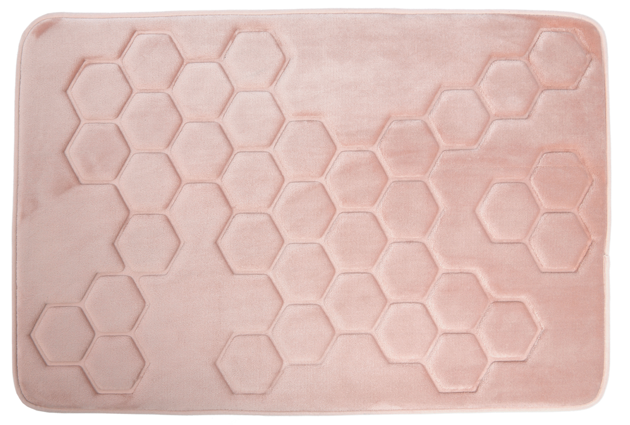 Hyggli Honey dywanik łazienkowy 90x60 cm prostokątny jasnoróżowy 70-090