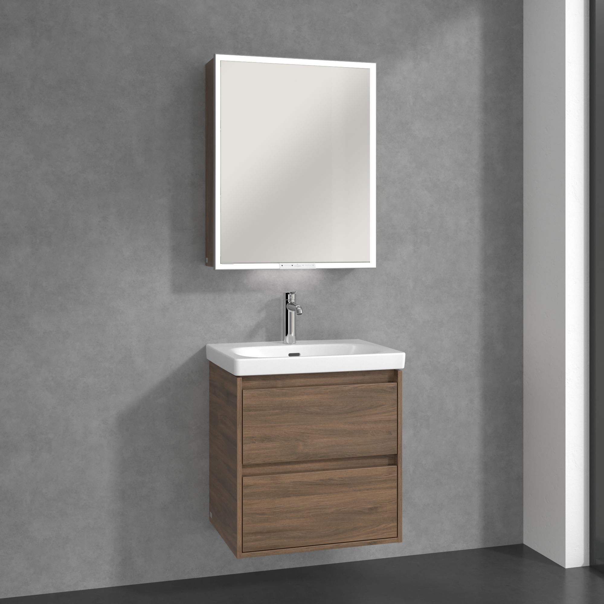 Villeroy & Boch My View+ szafka 60x16,8x75 cm z lustrem Arizona Oak A4816RVH