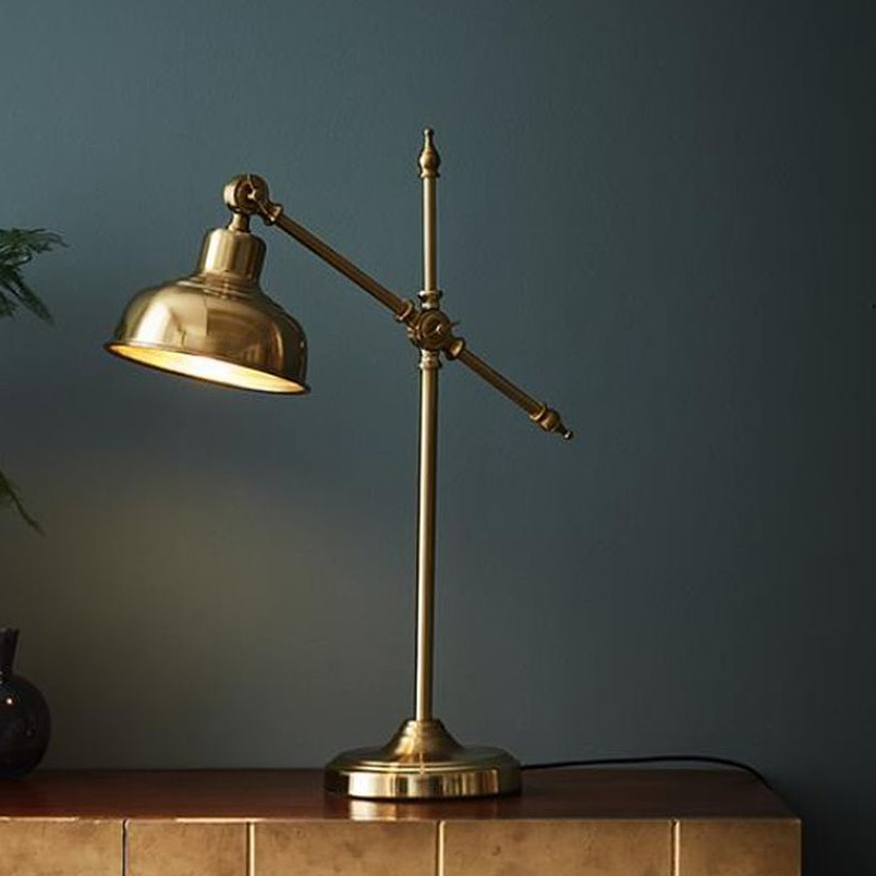 Markslöjd Grimstad lampa biurkowa 1x60W mosiądz 108116