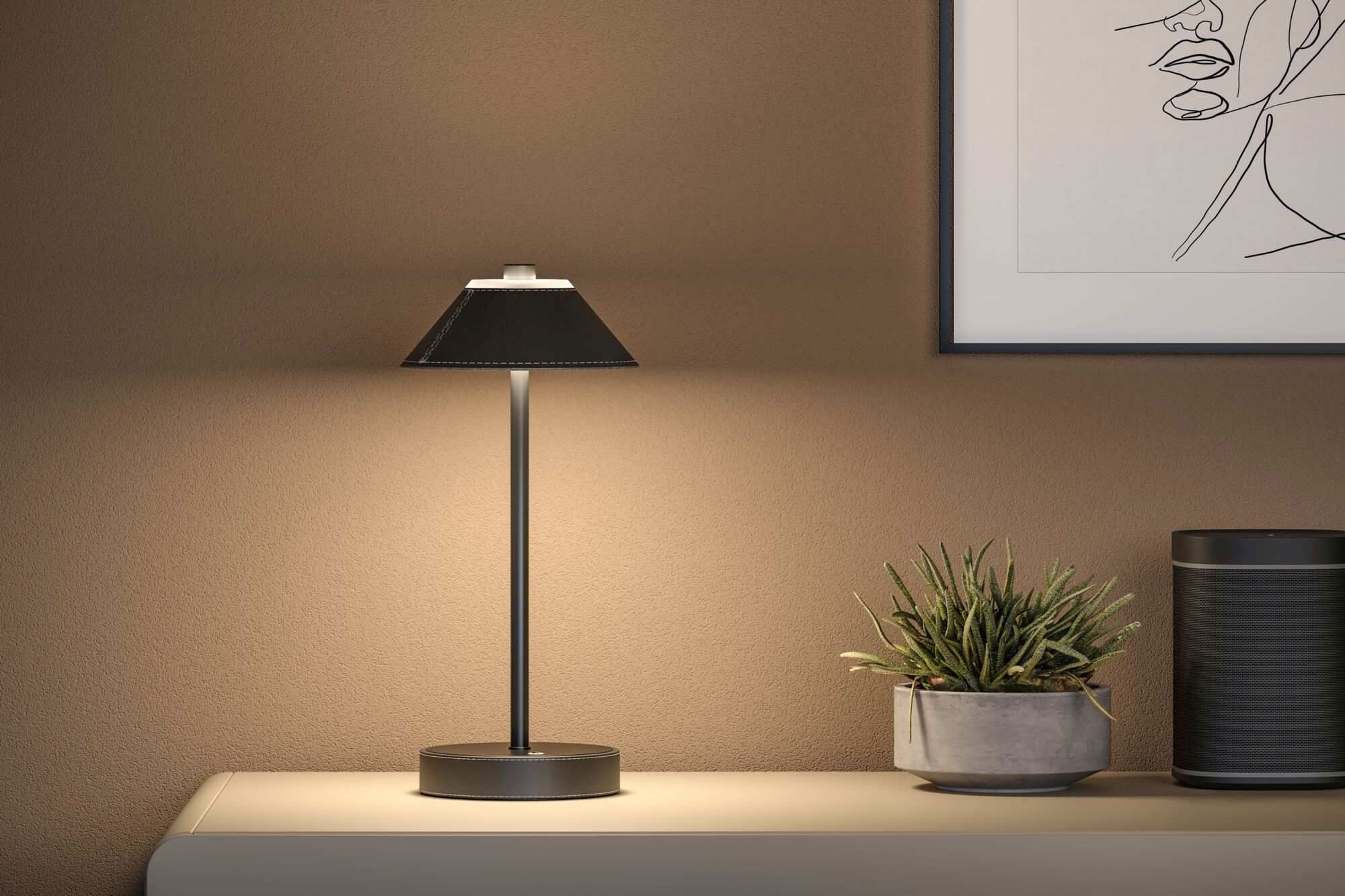 Paulmann Pellini lampa stołowa 1x2 W czarna PL71173