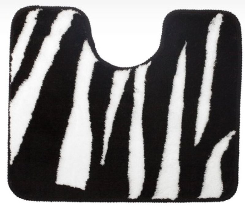 Sealskin Safari dywanik łazienkowy 60x50 cm pod WC czarno/biały 293557619