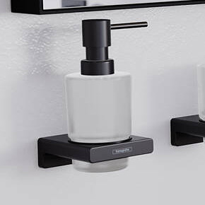 Hansgrohe AddStoris dozownik do mydła 200 ml ścienny szkło/czarny mat 41745670 - Wysyłka w 24h
