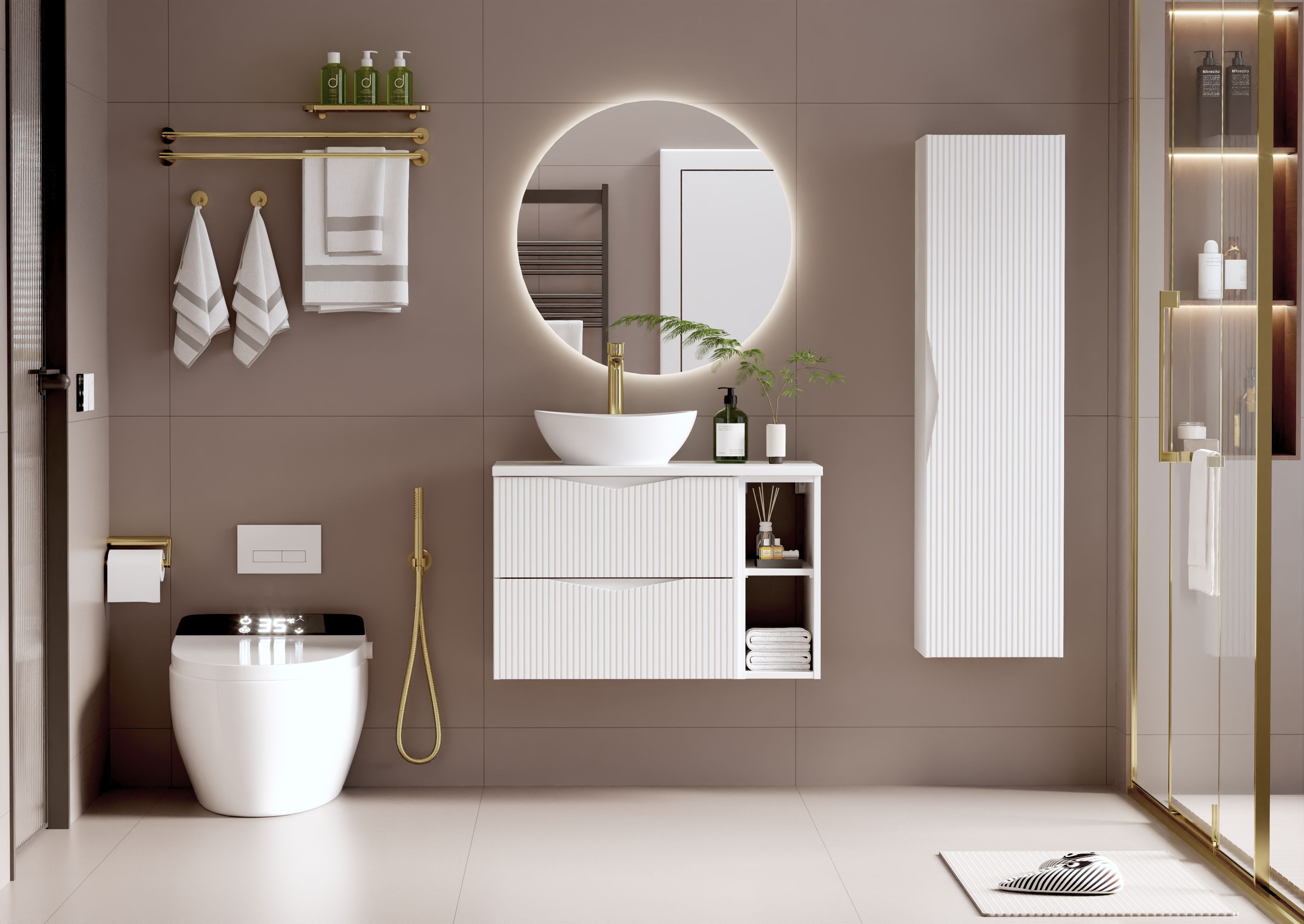 Megstyl blat 80x46 cm biały 2038